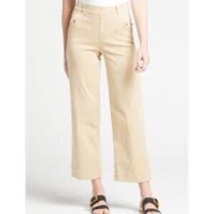 SPANX Stretched Twill Cropped Wide Leg Pants White Size XL